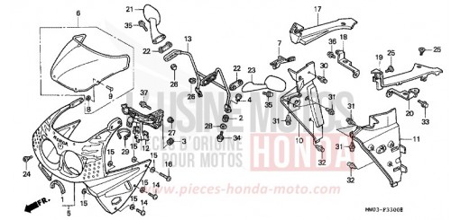 UPPER COWL (1) CBR900RRN de 1992